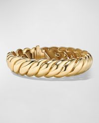 14mm Sculpted Cable Bracelet in 18K Gold