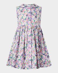 Girl's Aster Sleeveless Button-Front Dress, Size 2-10