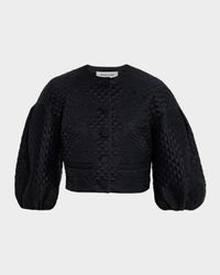 Drake Quilted Balloon-Sleeve Jacket