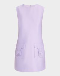Taffeta Shift Mini Dress