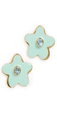 Lizzie Fortunato Camilo Stud Earrings Green One Size