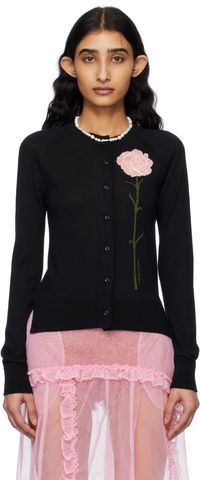 Simone Rocha Black Carnation Cardigan