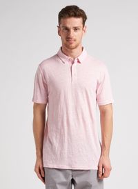 Knowledge Cotton Apparel - Polo droit en lin bio - Taille XL - Rose