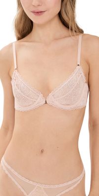Kiki De Montparnasse Dahlia Lace Demi Bra Blush 36C