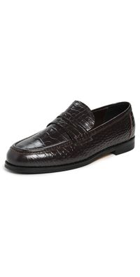Tony Bianco Zac Loafers Choc Croc 8