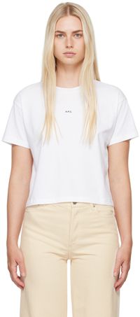A.P.C. T-shirt droit blanc à logo imprimé