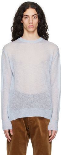 AURALEE Blue Crewneck Sweater
