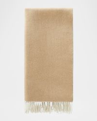 Cashmere Sciarpa Two-Tone Fringe-Trim Scarf