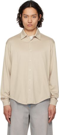 Lady White Co. Off-White L/S Jersey Button Down Shirt