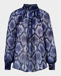 Kitten Snake Chiffon Blouse