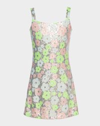 Girl's Sequin Floral-Print Dress, Size 7-14