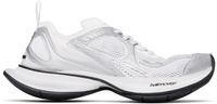 Balenciaga White & Silver Circuit Sneakers