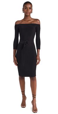Norma Kamali Off Shoulder Dress to Knee Black L