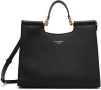 Dolce&Gabbana Black Small Sicily Shopper Tote