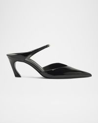 Laurie Patent Mule Pumps