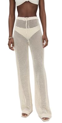 Good American Crochet Pants Ecru M