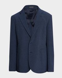 Men's Jacquard Wool Soft Sport Coat