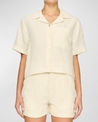 Hampton Short-Sleeve Linen Shirt