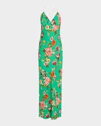 Hampton Floral Loma V-Neck Maxi Slip Dress