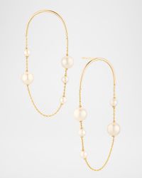 Large Arch Earrings with Pearls