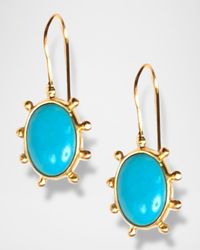 Turquoise Pinwheel Earrings