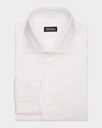 Men's Cotton Oxford Spread-Collar Dress Shirt