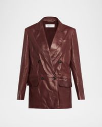 Duse Leather Double-Breasted Jacket