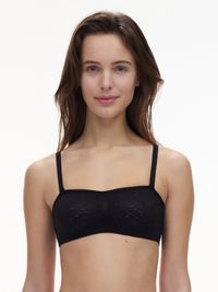 Chantelle - Soutien-gorge bandeau en dentelle - Taille 105F - Noir