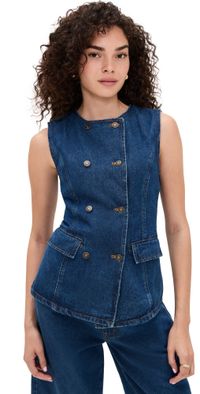 Lioness Femme Vest Dark Denim XS