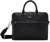 Polo Ralph Lauren Black Smooth Leather Commuter Briefcase