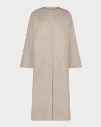 Fur-Free Textured Faux Shearling Coat