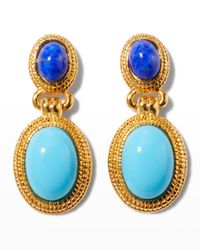 Multi Blue Drop Earrings