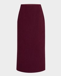 Straight Jacquard Midi Skirt