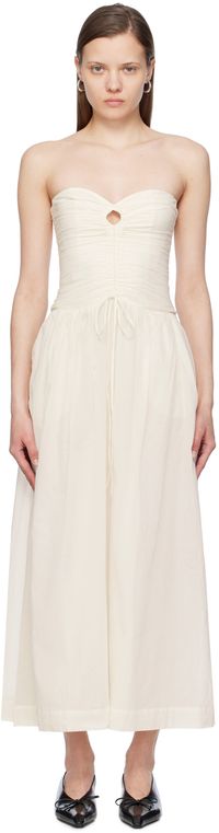 BEC + BRIDGE Robe longue Palmer blanc cassé