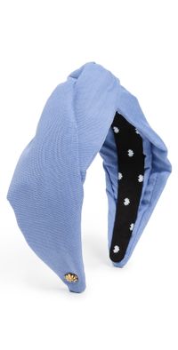 Lele Sadoughi Greta Cotton Headband Cloudy Sky One Size
