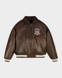 Men's Icon Leather Bomber Jacket