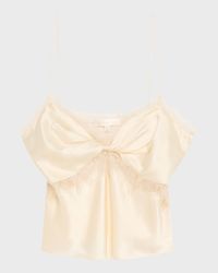 Belfast Silk-Blend Lace-Trim Top