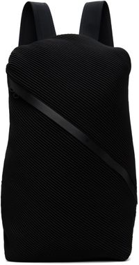 PLEATS PLEASE ISSEY MIYAKE Black Bias Pleats Backpack