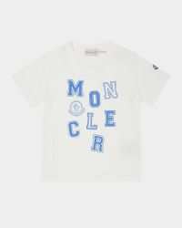Boy's Scattered Block Letter Logo-Print T-Shirt, Size 4-6