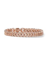 Women's Curb Chain Bracelet In 18K Rose Gold - Rose Gold - Size Medium
