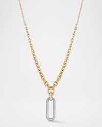 Morrell Graduated Link Necklace with Elongated Diamond Link