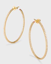 18K Perfect Diamond Hoop Earrings
