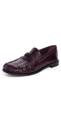 Schutz Tyche Loafers Dark Plum 5