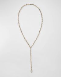 14k Gold Flawless Nude Diamond Link Lariat Necklace