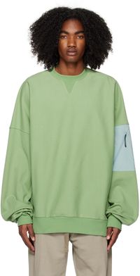 A. A. Spectrum Green Geoflow Sweatshirt