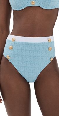 L'AGENCE Vanessa Colorblock Chic High Waisted Bottoms Powder Blue S