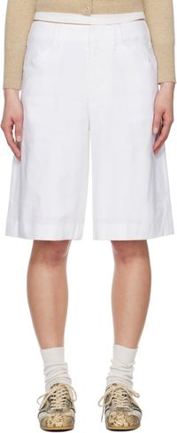 rag & bone Short Banks blanc en lin mélangé