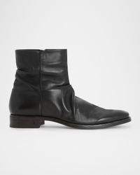 Men's Morrison Sharpei Leather Zip Ankle Boots