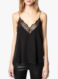 Zadig&voltaire - Caraco en soie - Taille L - Noir