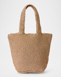 Zinc Metallic Woven Tote Bag